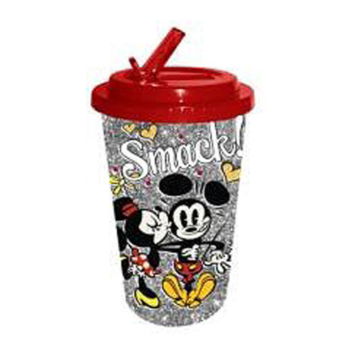 Disney Mickey and Minnie 16 oz. Flip-Straw Travel Cup